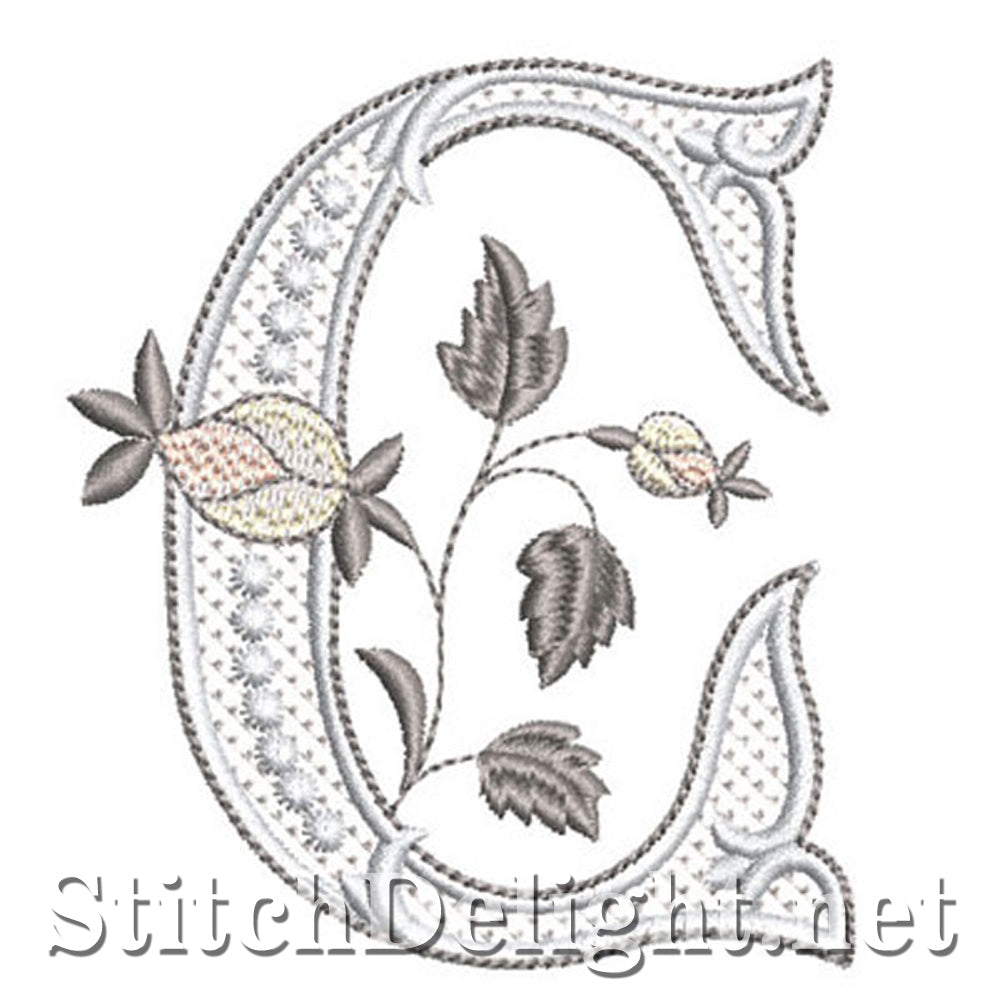 SDS1171 Elegant Silver Rose Font C