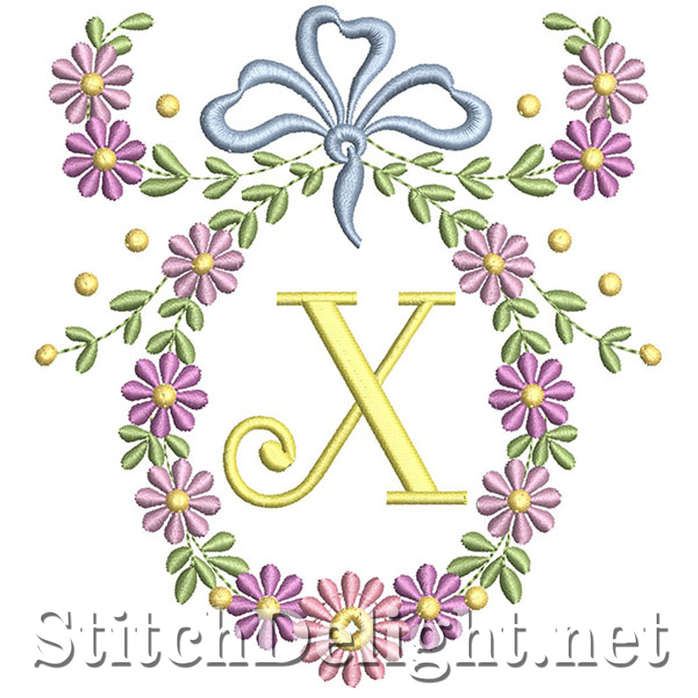 SDS1245 Wispy Floral Font X