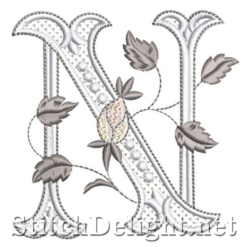 SDS1171 Elegant Silver Rose Font N