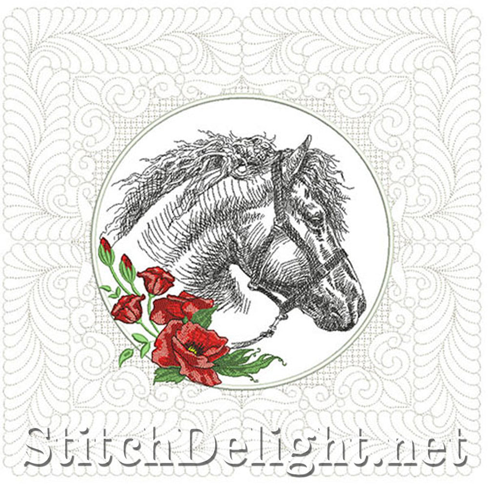SDS0348 ITH Horse Pillow