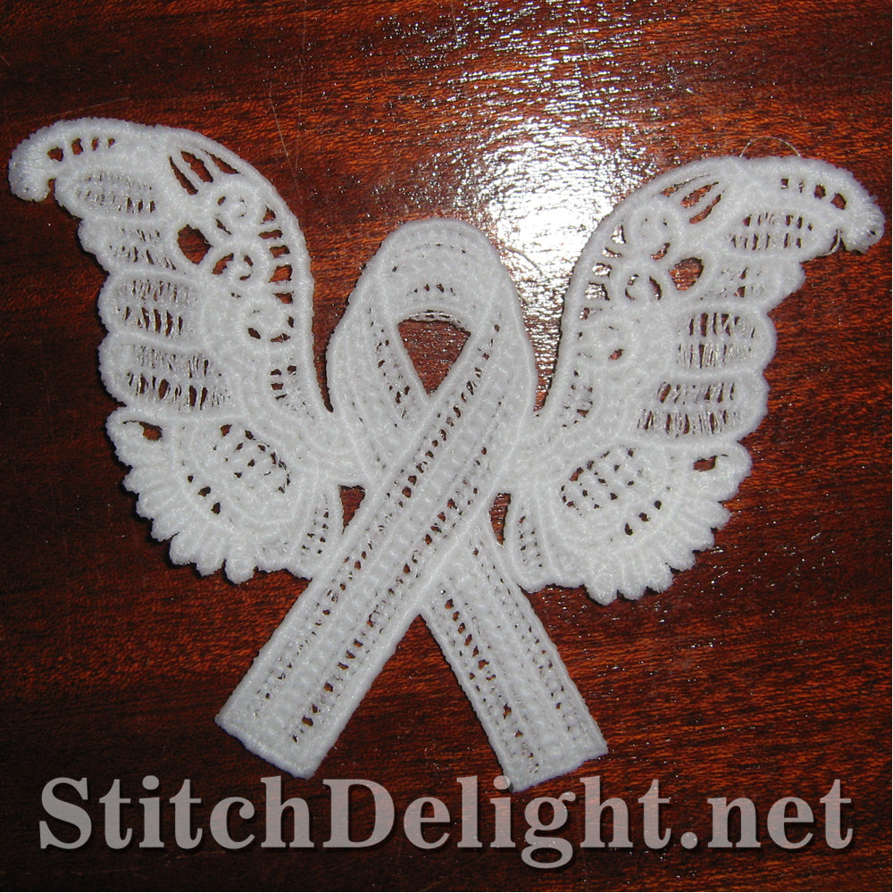 SD0935 Freestanding Lace Cancer Ribbon 1
