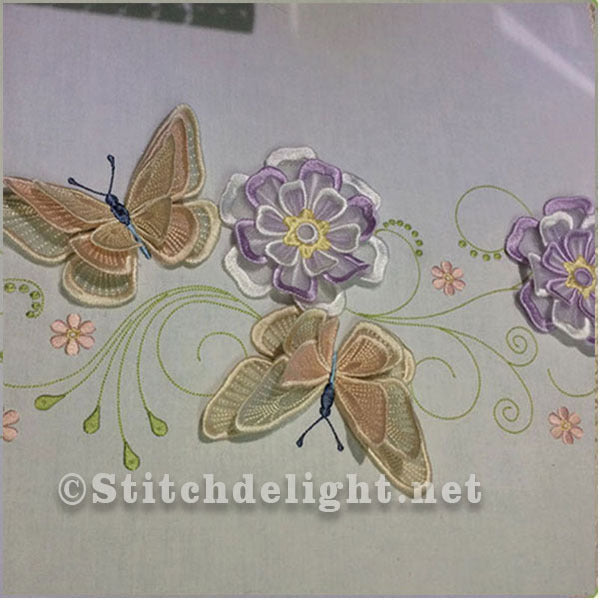 <transcy>SDS0498 Mariposas y flores 3D</transcy>