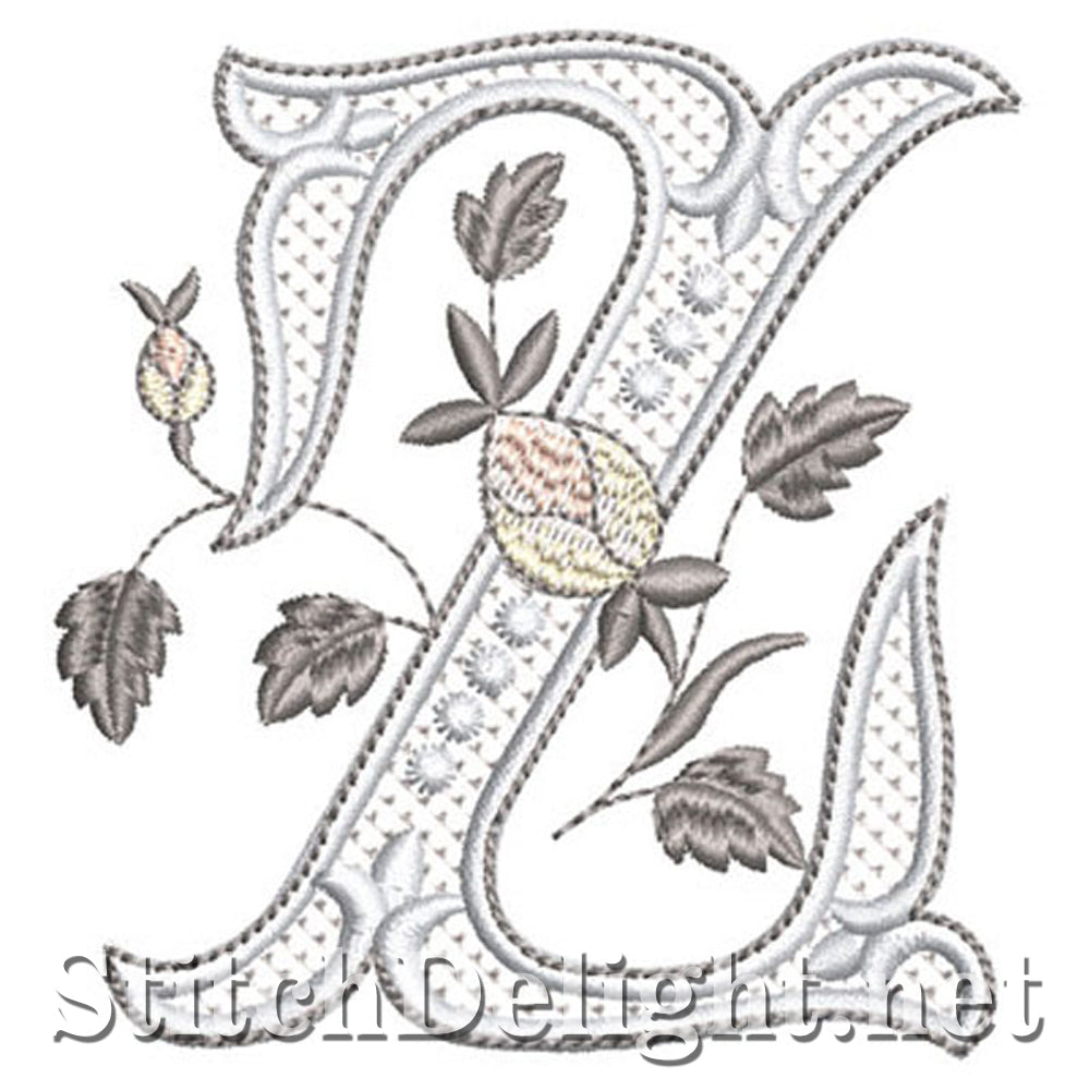 SDS1171 Elegant Silver Rose Font Z