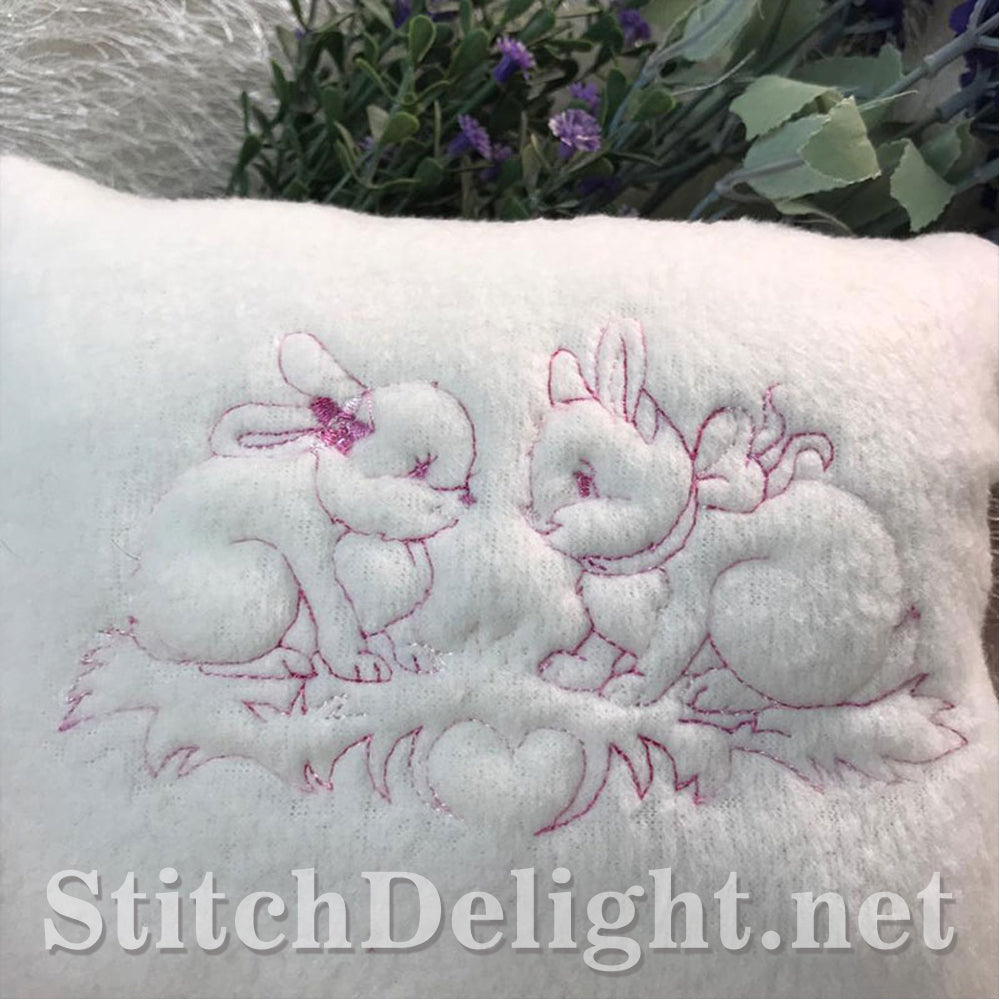 AE062 Bunnie Redwork