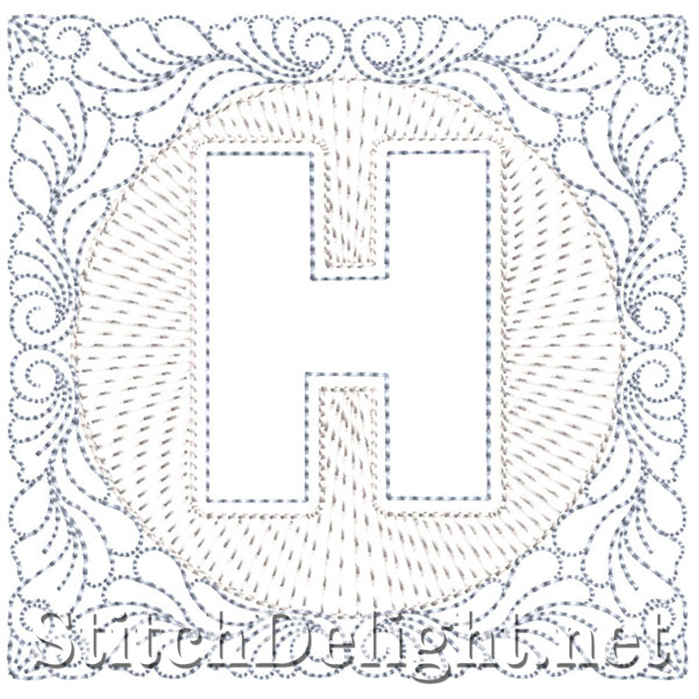 SDS1185 Quilters Block Font H