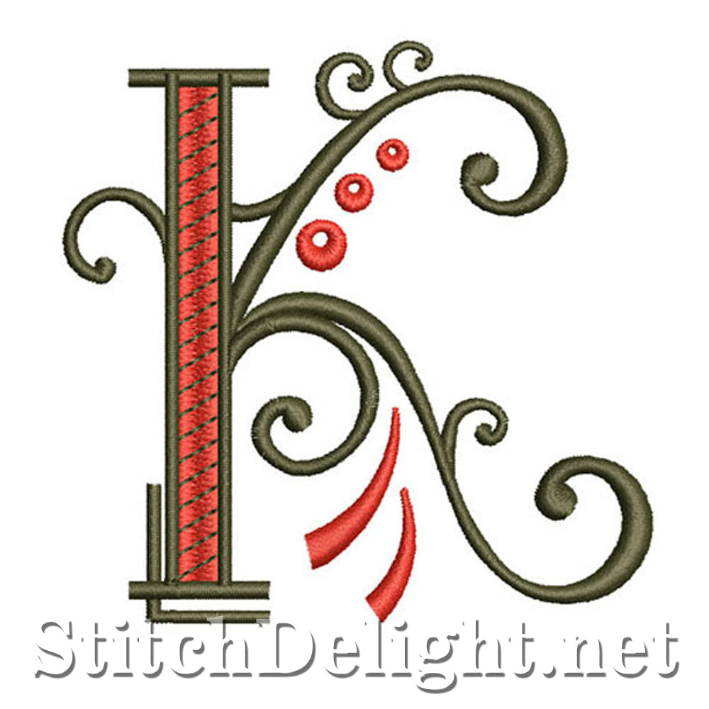 SDS1128 Fancy Deco-lettertype K