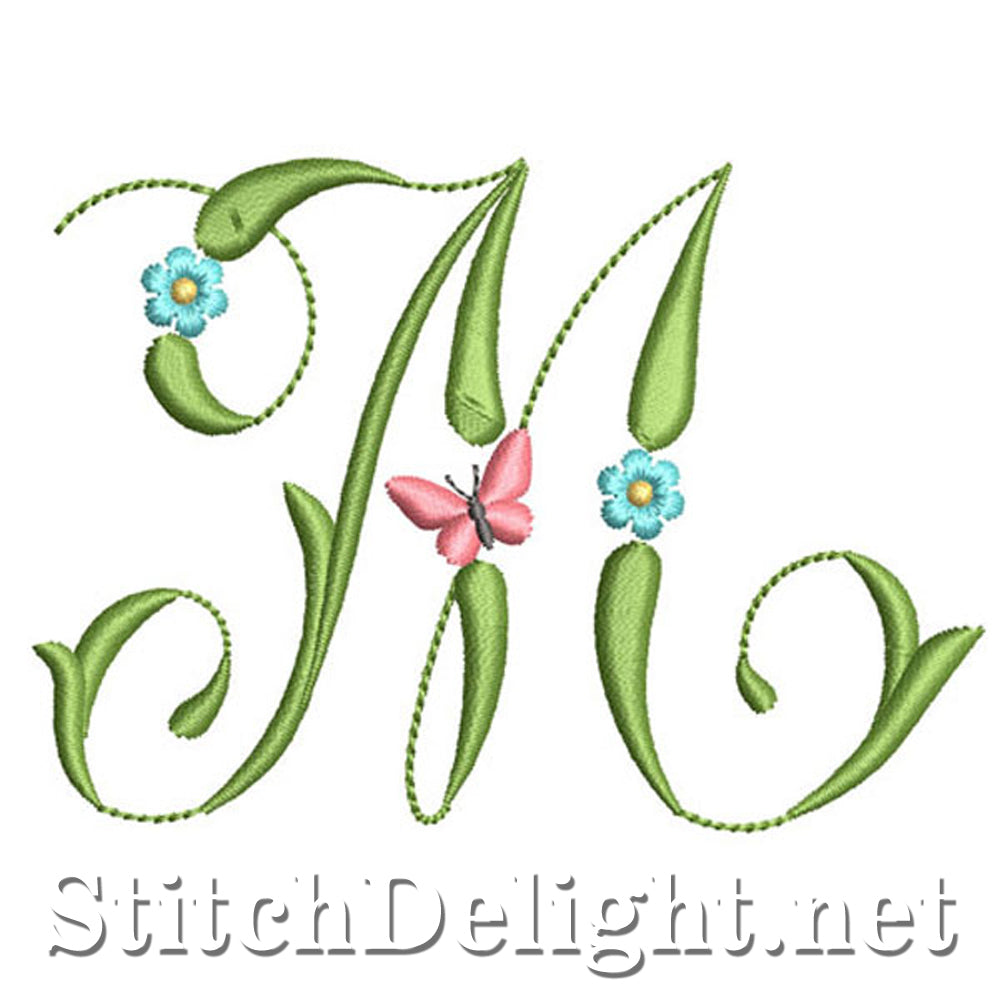 SDS1152 Butterflies and Flowers Font M