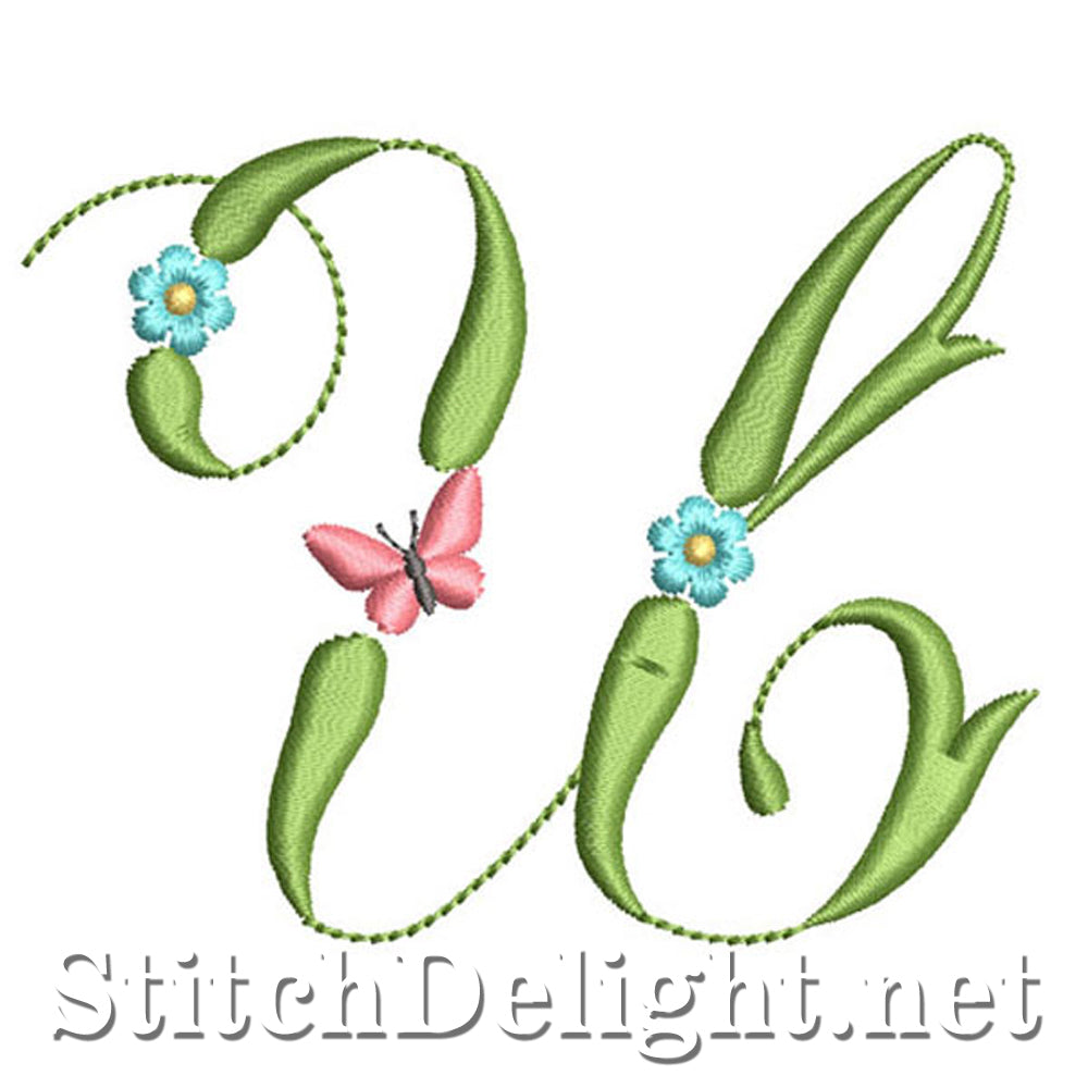 SDS1152 Butterflies and Flowers Font U