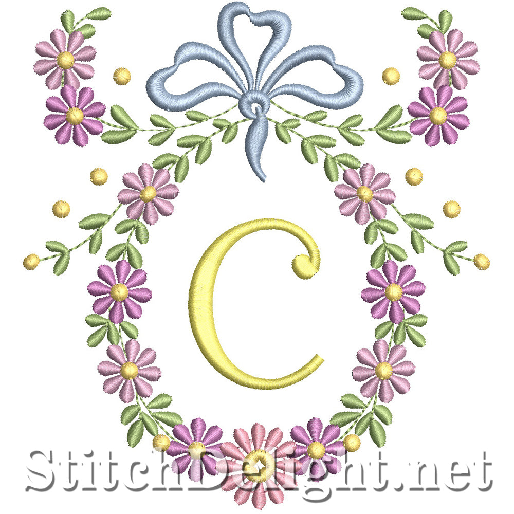 SDS1245 Wispy Floral Font C