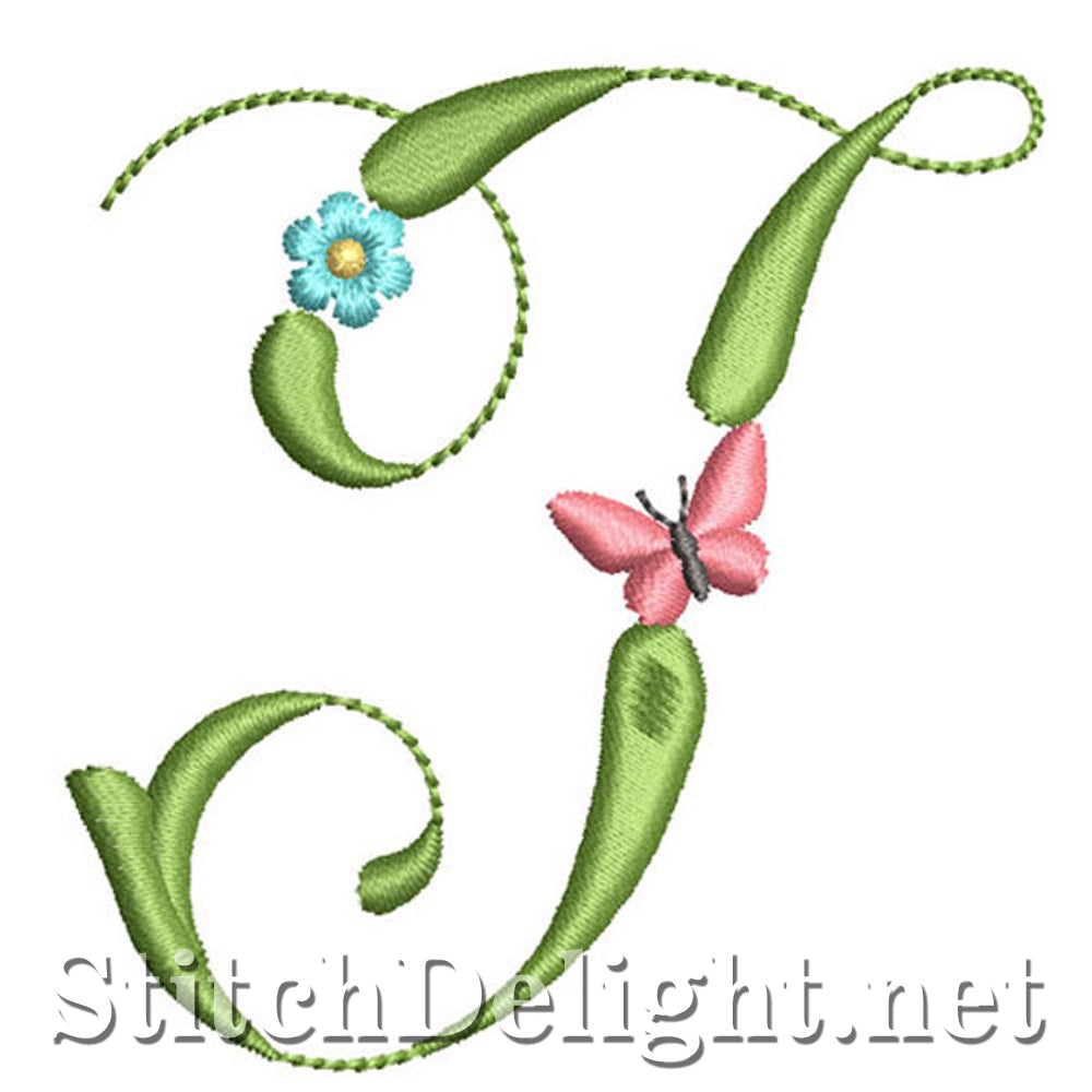 SDS1152 Vlinders en bloemen lettertype I