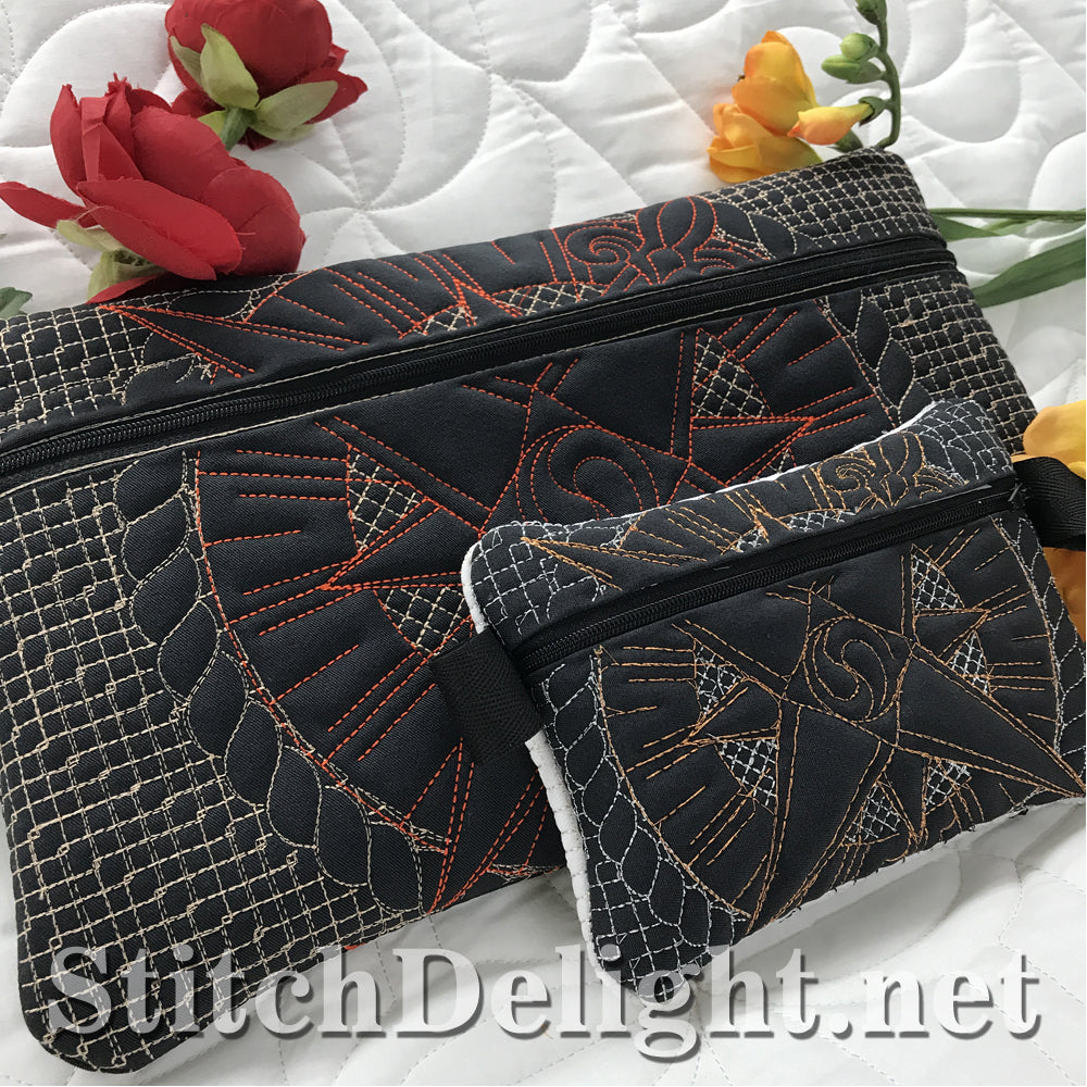 HOE0018 ITH Quilted Zipper Bags