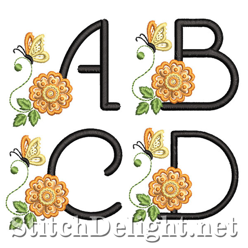 SDS1236 Sunset Blooms-lettertype