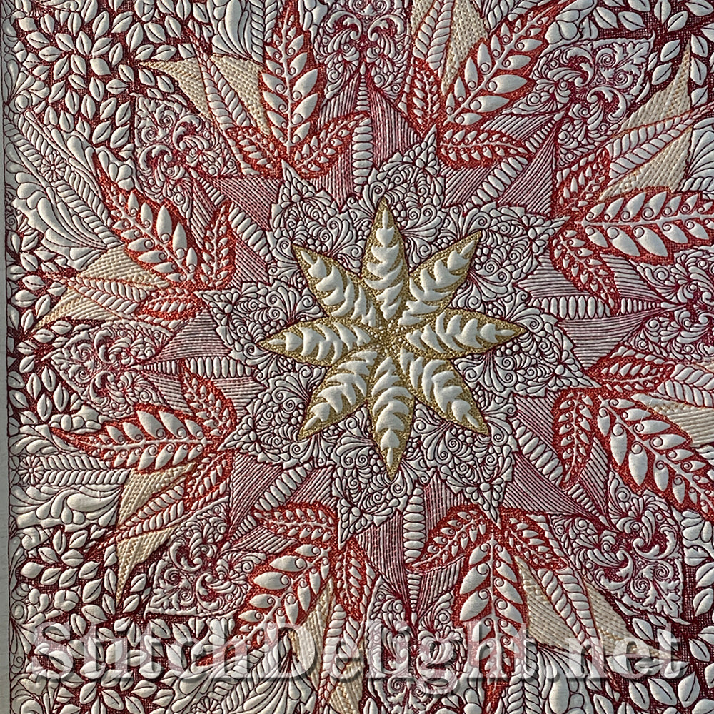 SDS1772 Plain Fabric Leafy Panel
