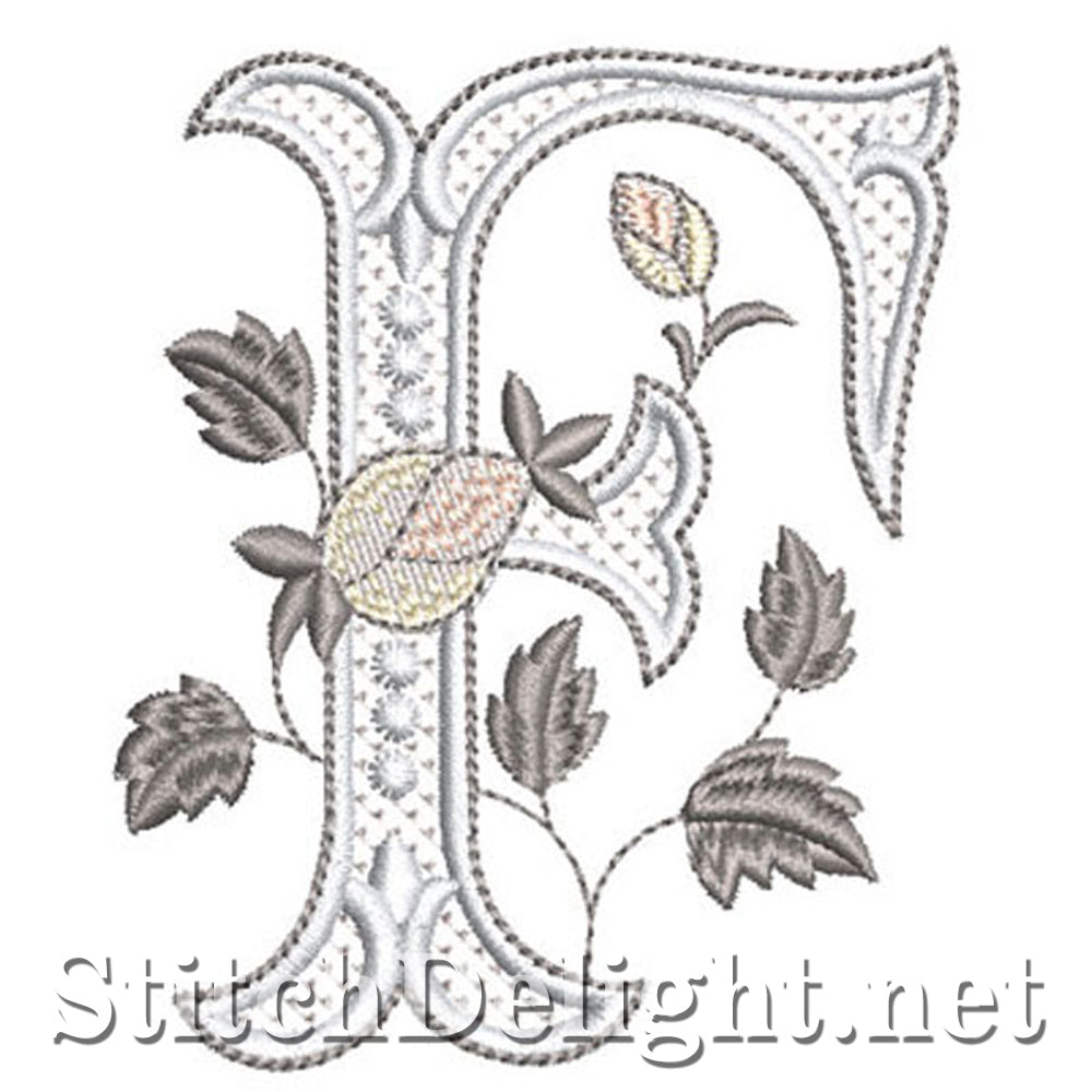 SDS1171 Elegant Silver Rose-lettertype F