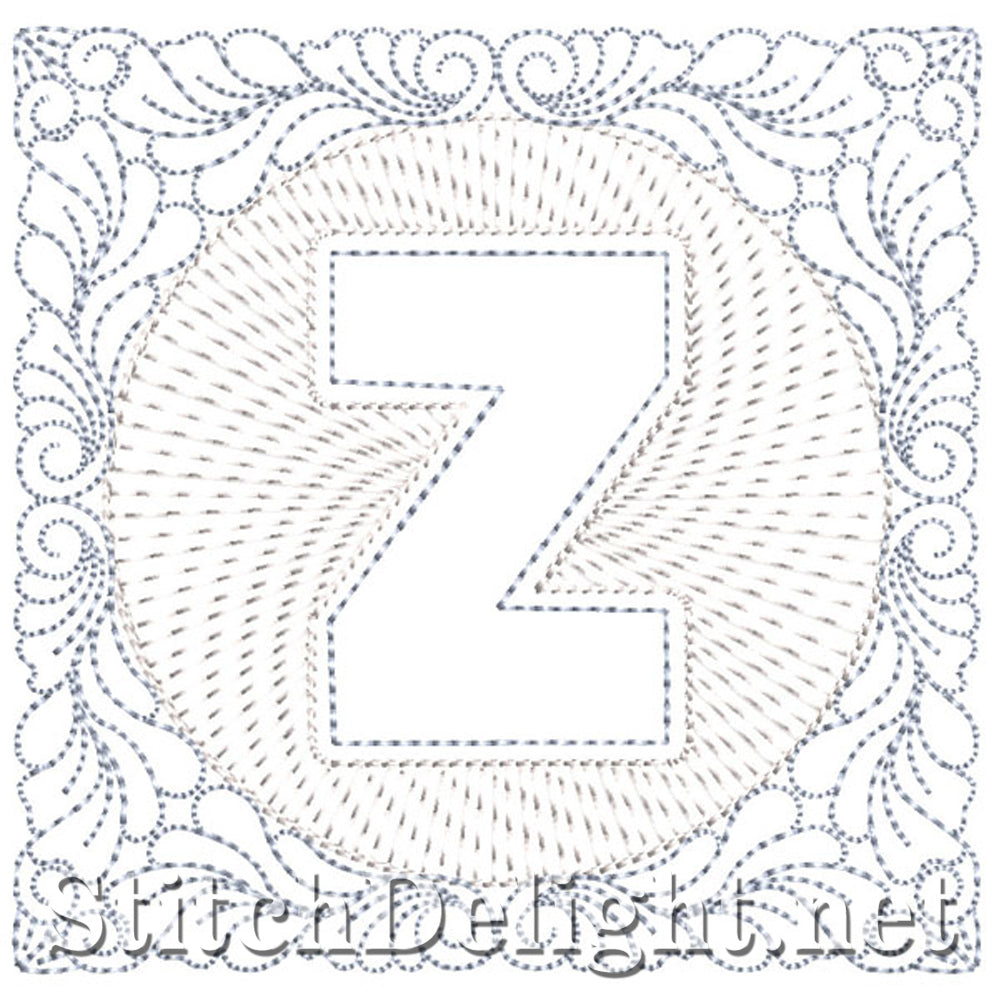 SDS1185 Quilters Block Font Z