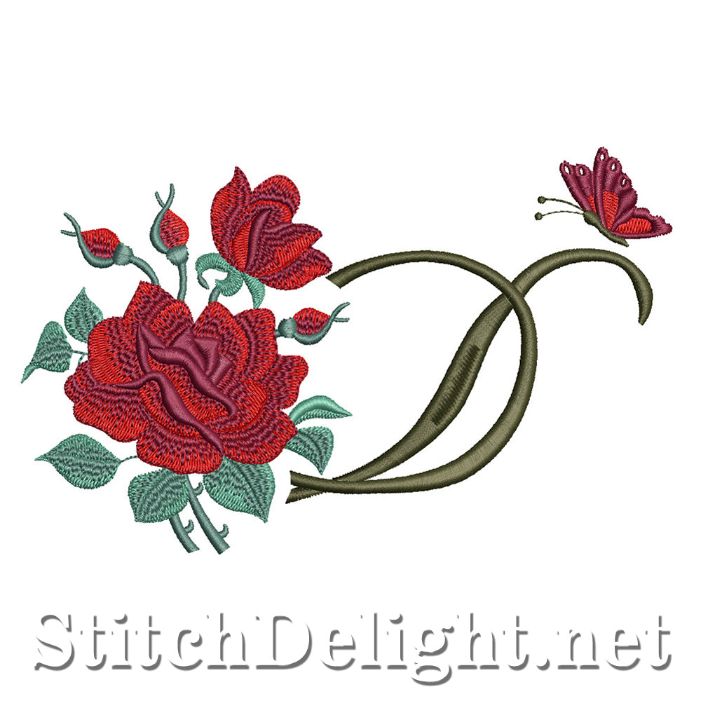 SDS1654 Beautiful Rose Font D
