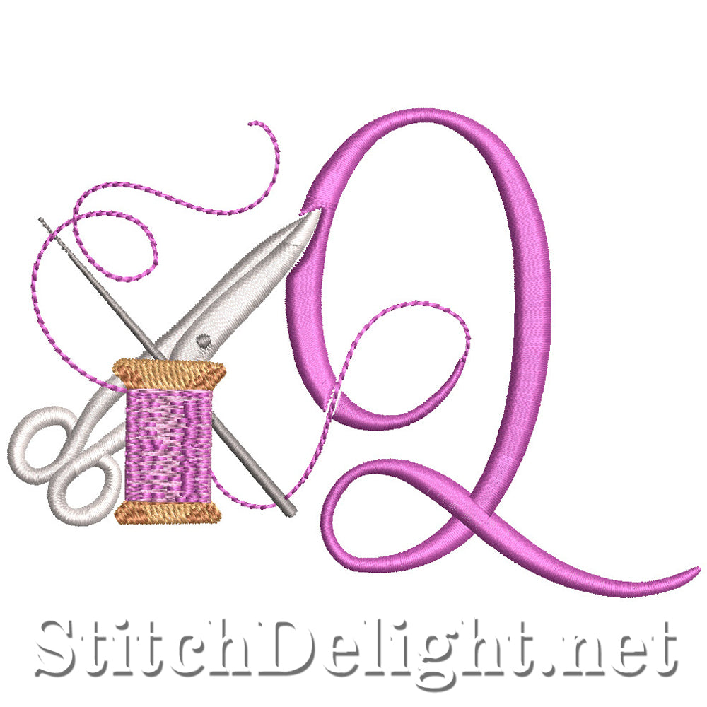 SDS1773 Stitch Delight Font Q