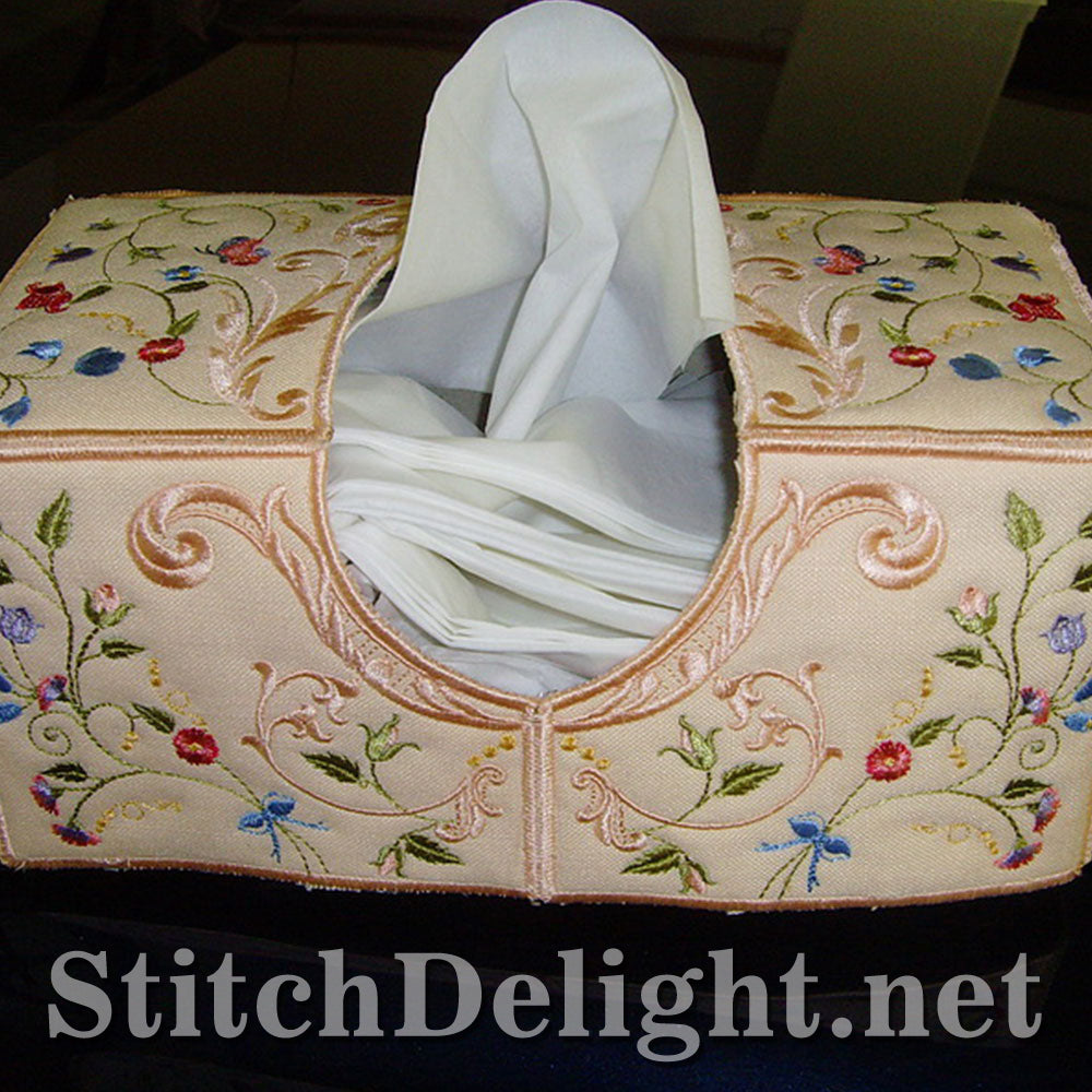 <transcy>SD0689 Couverture de boîte à mouchoirs florale Dainty</transcy>