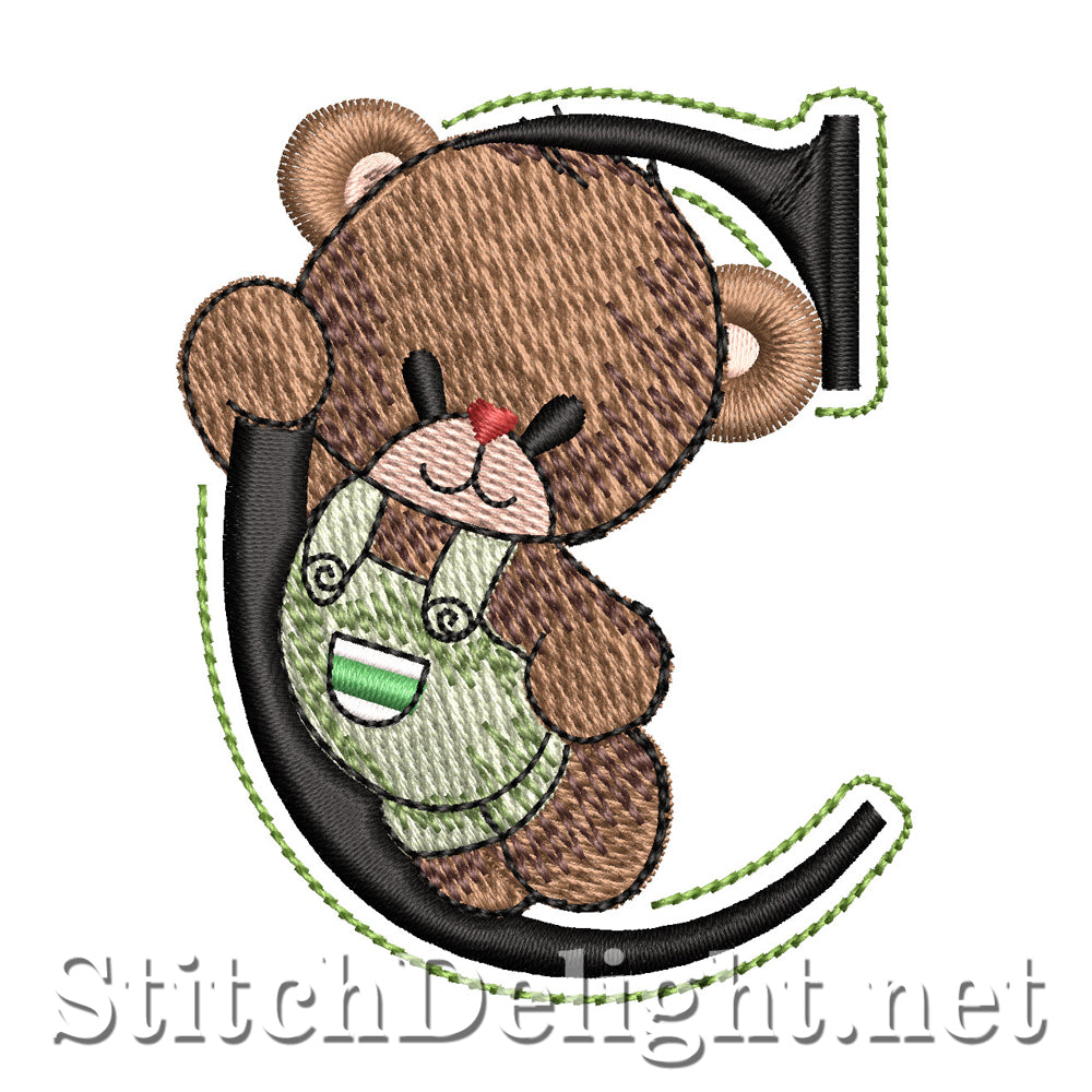 SDS5418 Teddy Bear Font C