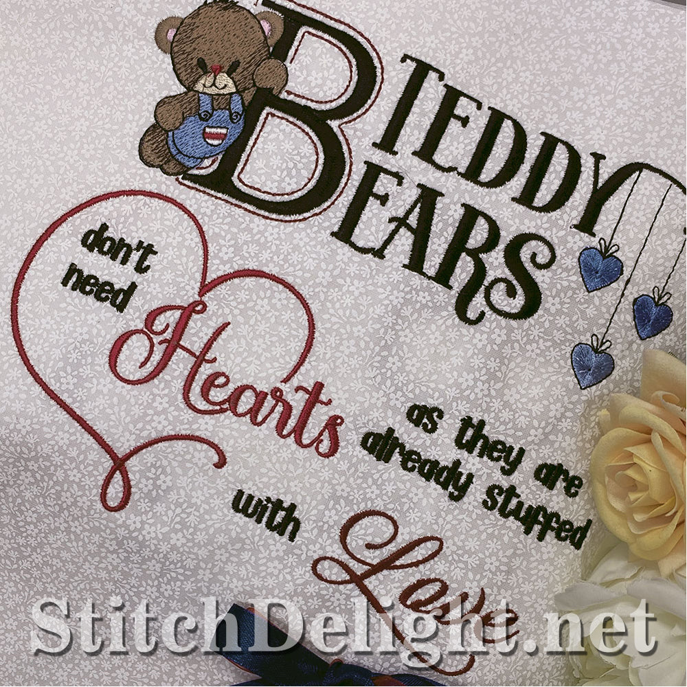 SDS5419 Teddy Bears and Heart Quote
